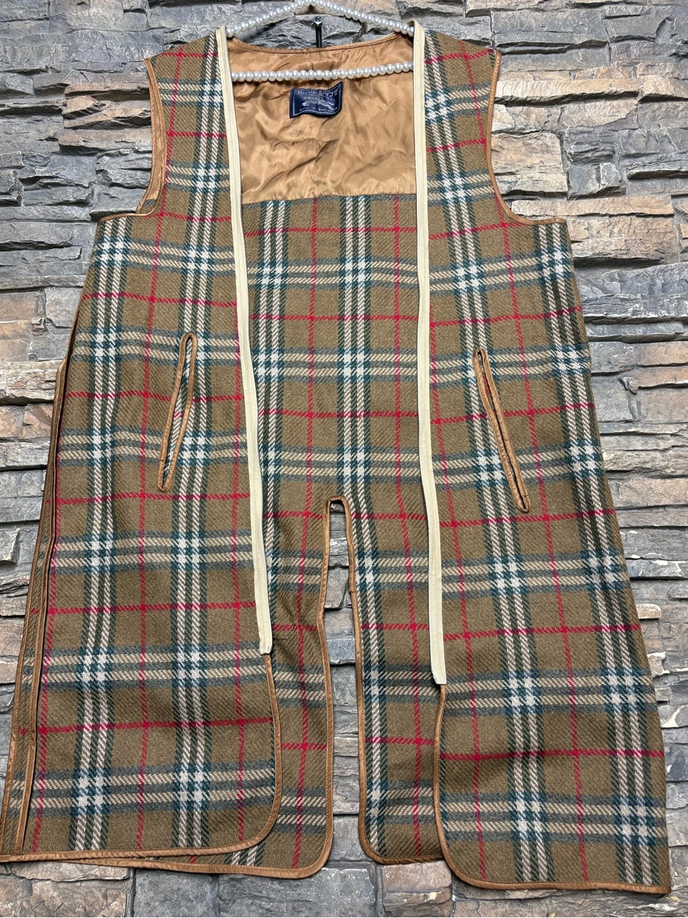 Vintage Burberry 100% Wool Jacket Liner Zip S/M